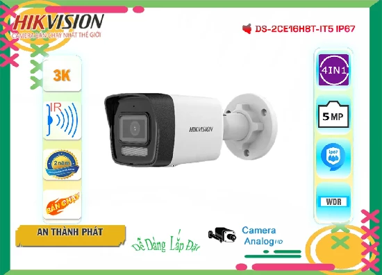Lắp đặt camera tân phú Camera DS-2CE16H8T-IT5 Hikvision Thiết kế Đẹp ❂ 
